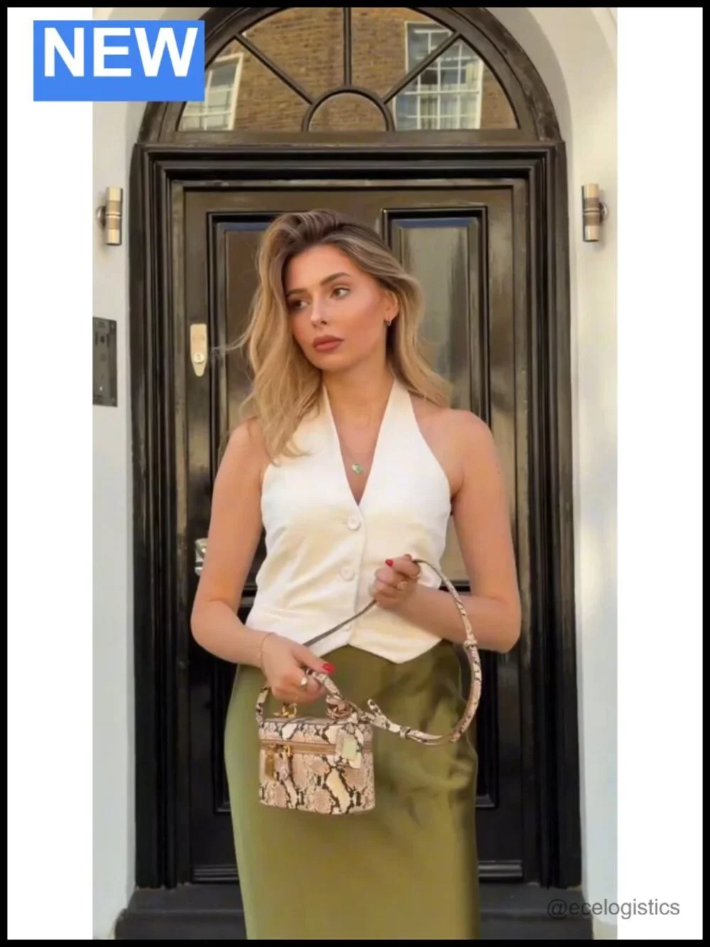 Vegan Leather Top Handle Satchel Bag with Detachable Strap
